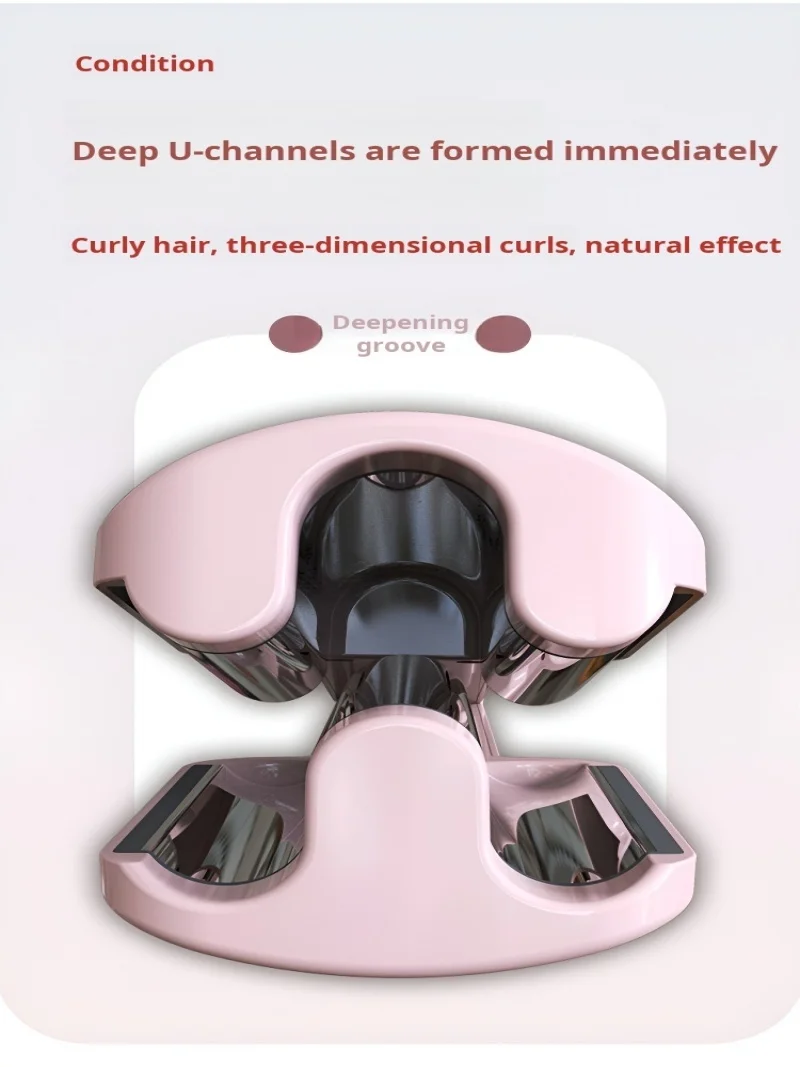 Bobo negative ion hair curler wet and dry Ushaped LCD electric curling iron hair iron egg roll