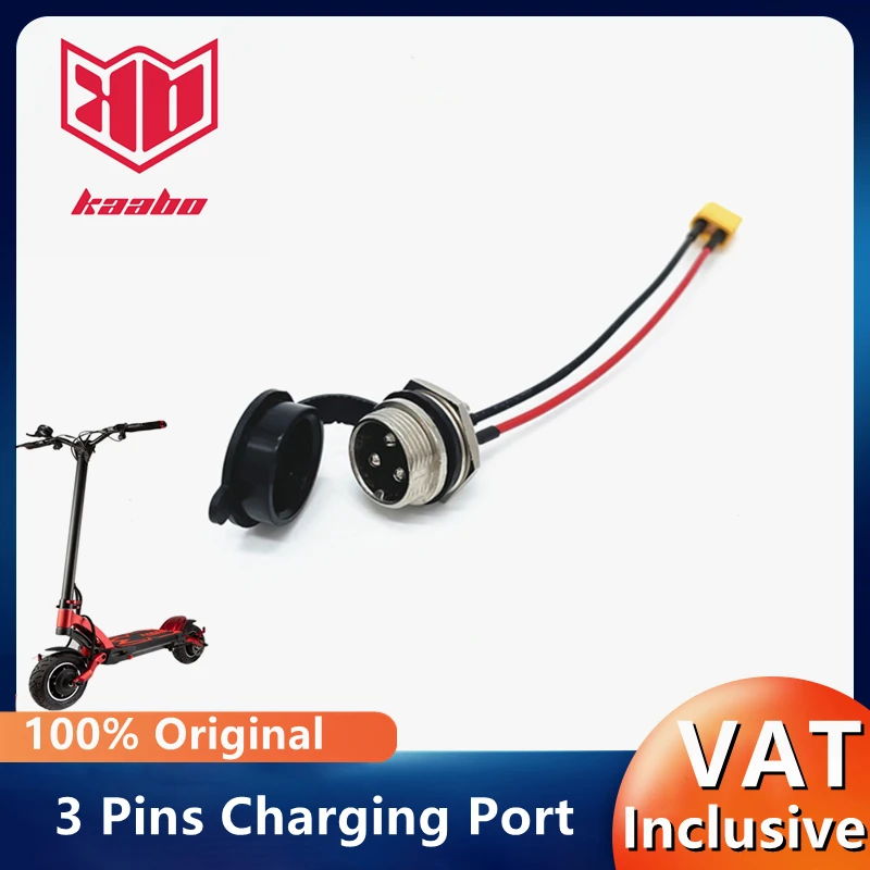 Kaabo 3 Pin Porta Di Ricarica Per Wolf King Gt Wolf Warrior Mantis 10 Mantis 8 Scooter Elettrico Spina Originale Parti Della Porta Di Ricarica