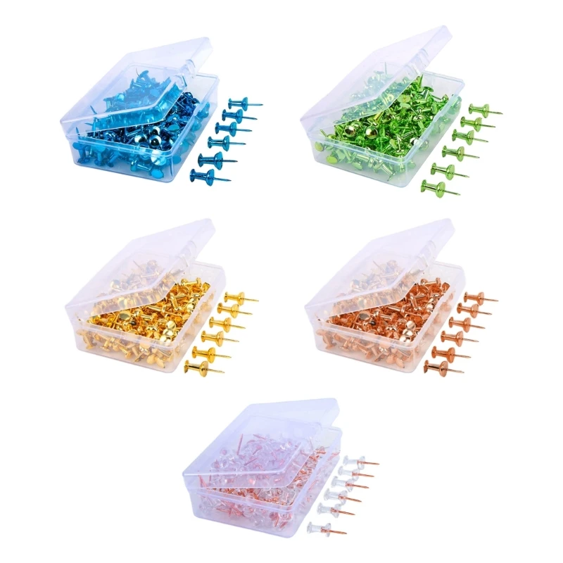

DXAB 50/100PCS Metal Pushpins I-shape Map Pins for Cork Board, Colorful Sewing Pins