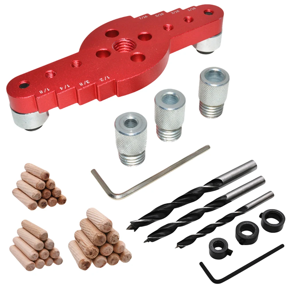 

2 IN 1 Vertical Pocket Hole Jig Punch Locator Punching Positioner Tools for Self Centering Straight Punching Hole