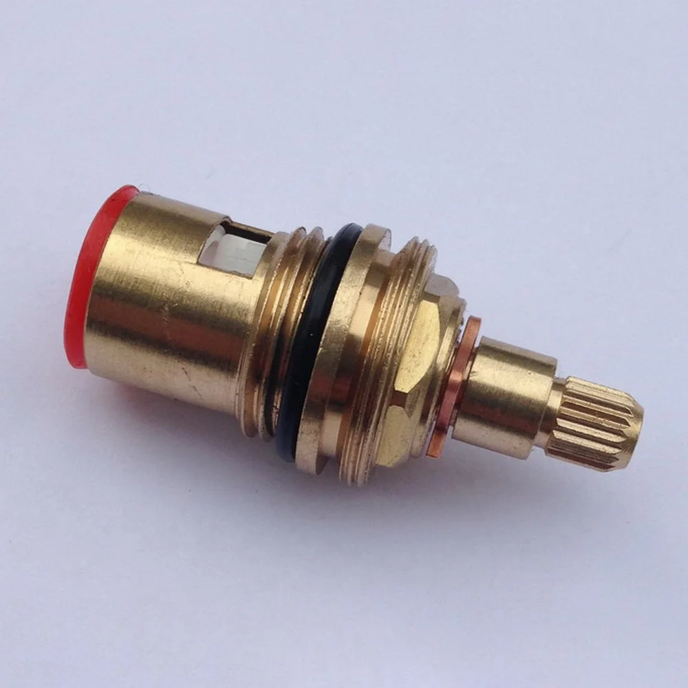 2Pcs Standard 1/2 Replacement Brass ceramic disc tap valve insert gland cartridge quarter turn zba501