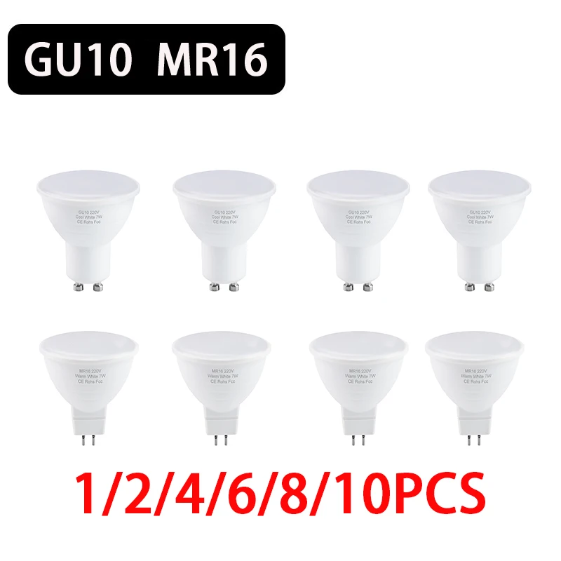 1/2/6/10Pcs Led Spot Light GU10 Led Lamp 12W 9W 6W 3Wled Lamp 220V Spotlight MR16 7W Lampada GU5.3 Maïs Gloeilamp Gu 10 Ampul