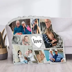 Personalized Photo Collage Blanket - Custom Text and Image Throw, Perfect Birthday Gift - 100x130cm - S (7)