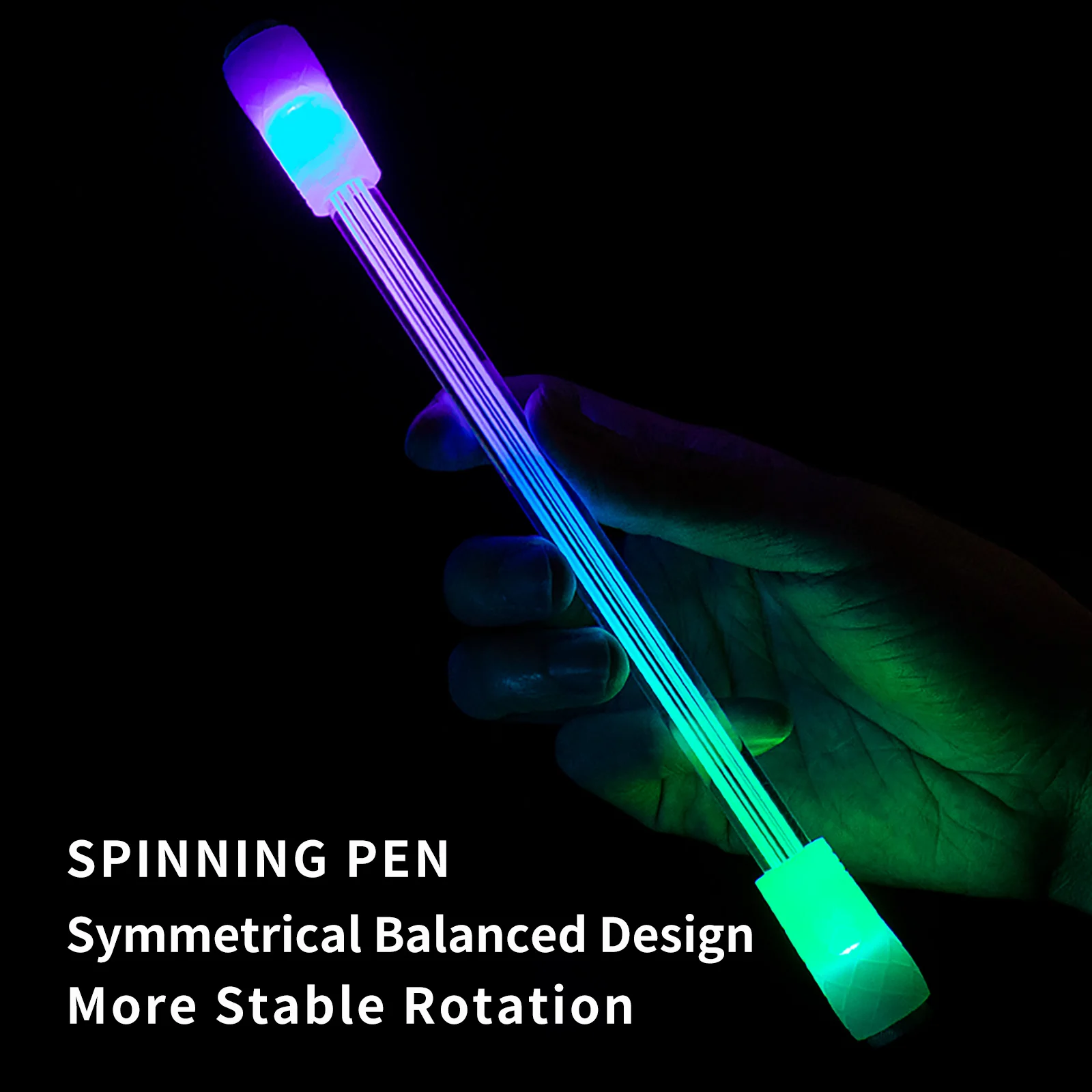 Multifunction Pen Colorful Luminous Rotary For Decompression