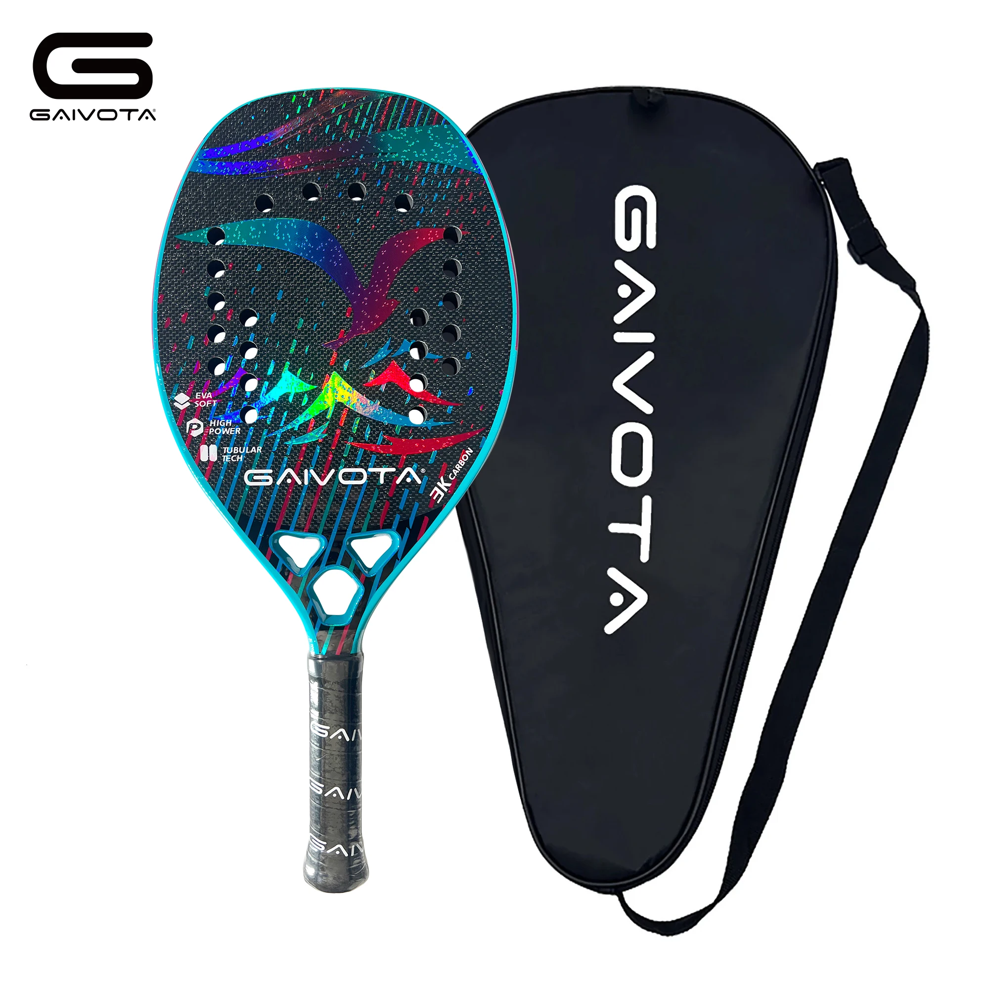 Tennis Racket GAIVOTA Beach Tennis Racket Carbon 3K Outdoor Sports Service Junior Senior Athlete+Package