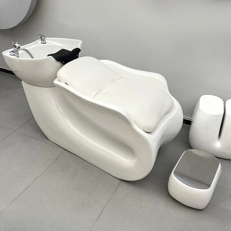 Luxury Lounge Comfort Shampoo Chairs Head Spa Hairdressing Minimalistic Shampoo Chair Beauty Salon Sillas Salon Furniture WZ50SC