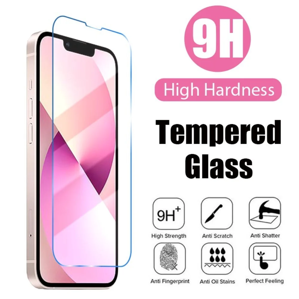 9D Screen Protector for iPhone 14 13 12 11 Pro Max Tempered Glass for