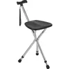 Folding Walking Cane with Seat for Seniors & Adults Adjustable Crutch Chair 300 Lbs Capacity Portable 5