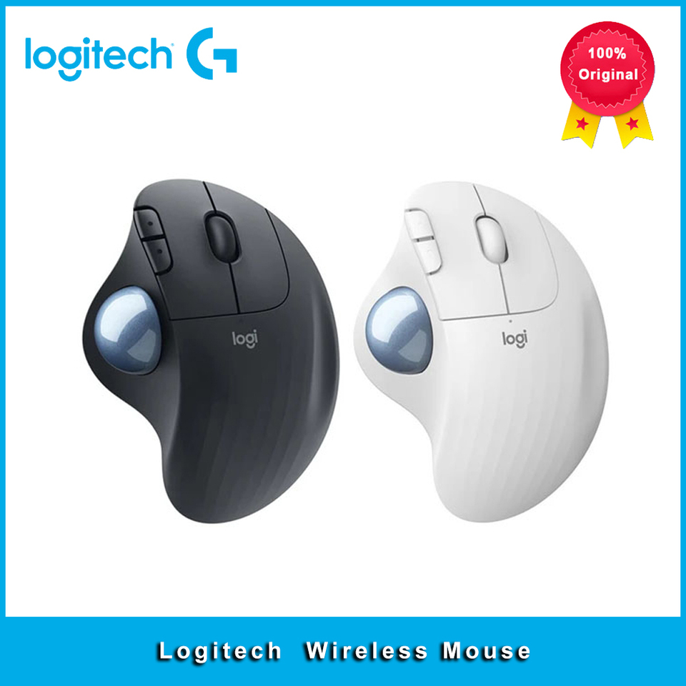 Logitech ERGO M575 Wireless Trackball Ergonomic Mouse 5 Buttons Wireless 2.4 GHz Mice for Office Drawing Computer Accessories
