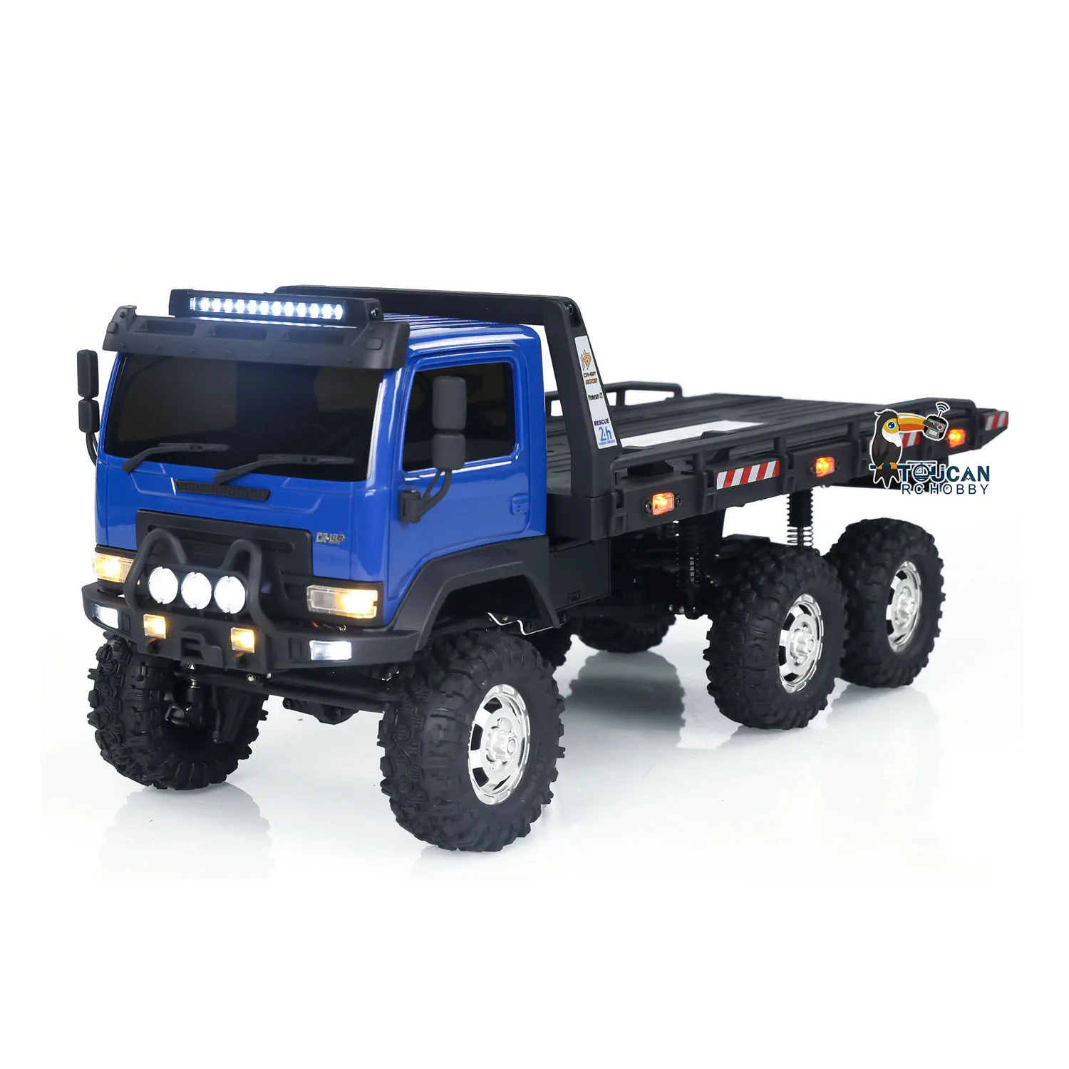 1/18 CR18P RTR Flatbed Truck Car 6x6 Painted Finished RC Rock Crawler Off-Road Truck 2-Speed Transmission Lights Vehicle TH24369 3