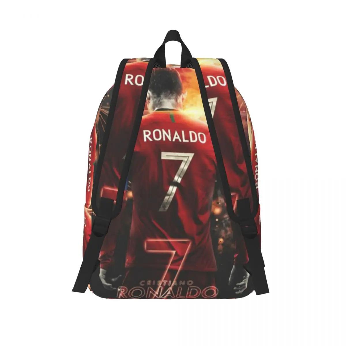 C-Cristianos Backpack Football Star R-Ronaldos Kawaii Backpacks Female Travel Lightweight School Bags Design Rucksack
