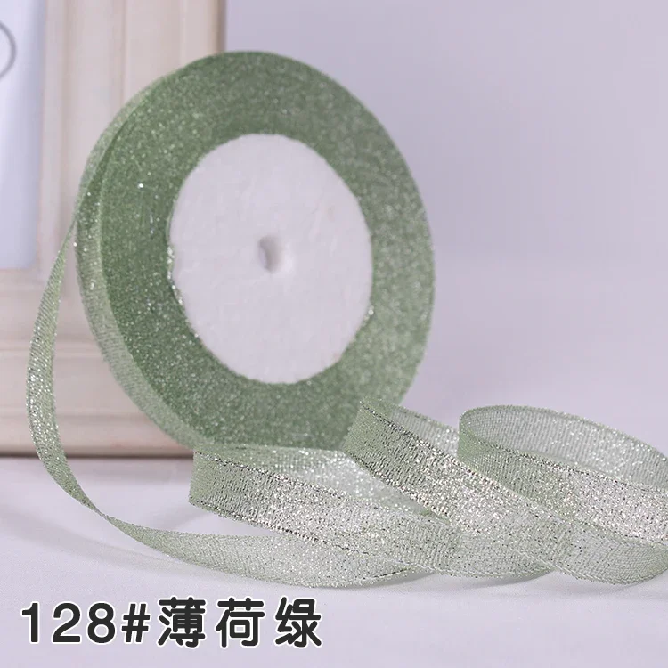 Gold & Silver Glitter Ribbon Set - 6 Sizes, 25 Yards for Gift Wrapping & DIY Crafts