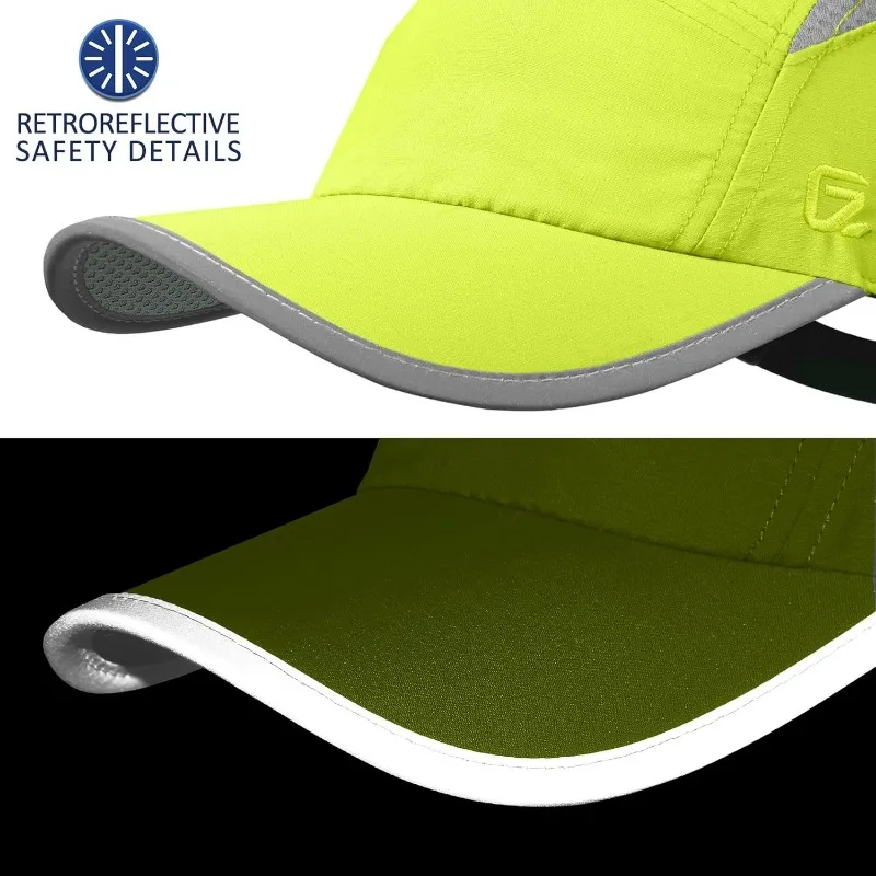 GADIEMKENSD Womens Unstructured Hats Reflective Brim UPF 50+ Outdoor Caps for men Quick Drying Hat Unisex Sport Baseball Cap 5