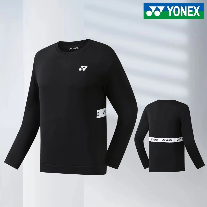 YONEX Men's and women's fall and winter badminton wear quick-drying clothing training sports T-shirt elastic running top