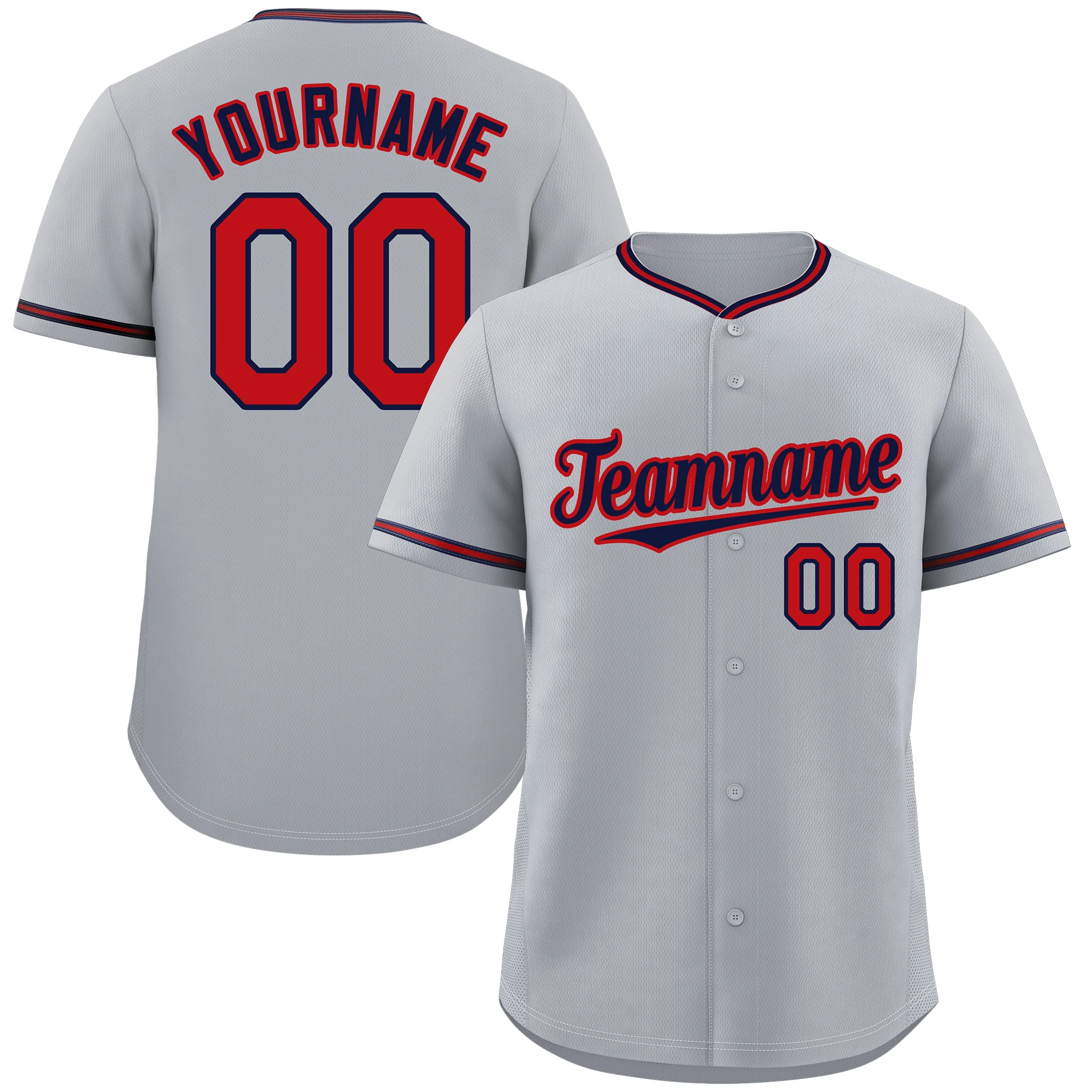 thumbnail image 1 of Camiseta de béisbol de estilo clásico personalizada con letras y números impresos, camiseta deportiva de práctica para adultos, 1 of 5