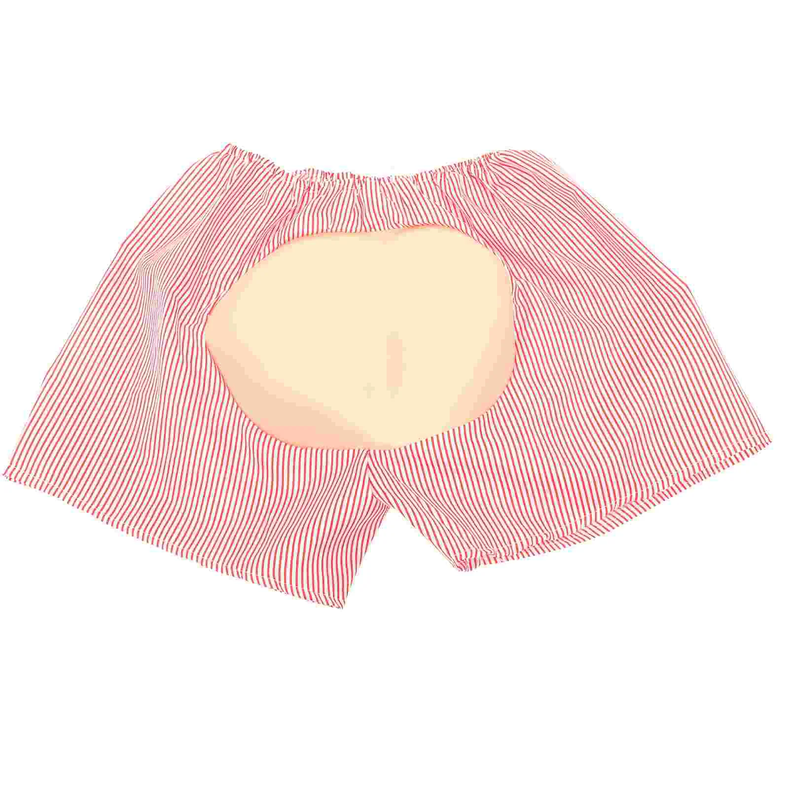 Highly Elastic Waistband Mooning Costume Shorts Funny Butt Beach Pants Halloween Carnivals Cosplay Adult Unisex Eva Material Red