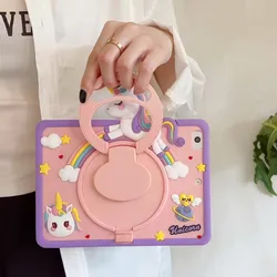 Custodia per tablet per bambini a tema unicorno con supporto girevole