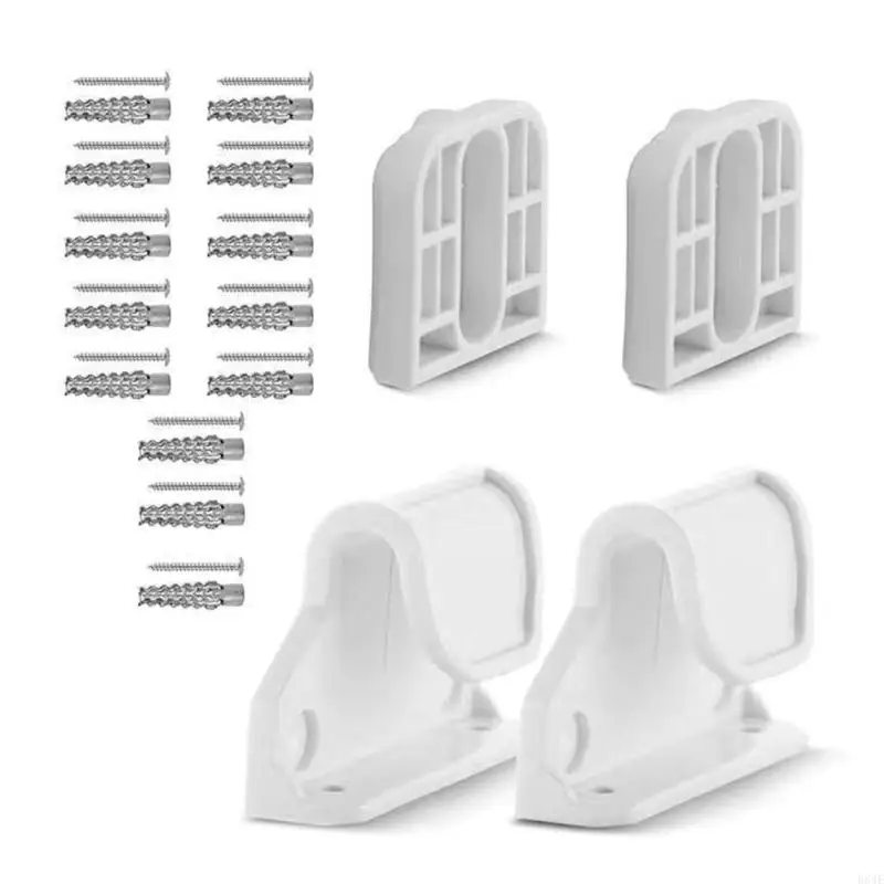 1 Set Child Safety Gate Fence Replacement Part Wall Mounting Brackets Hook and Screws Compatible for Various Models