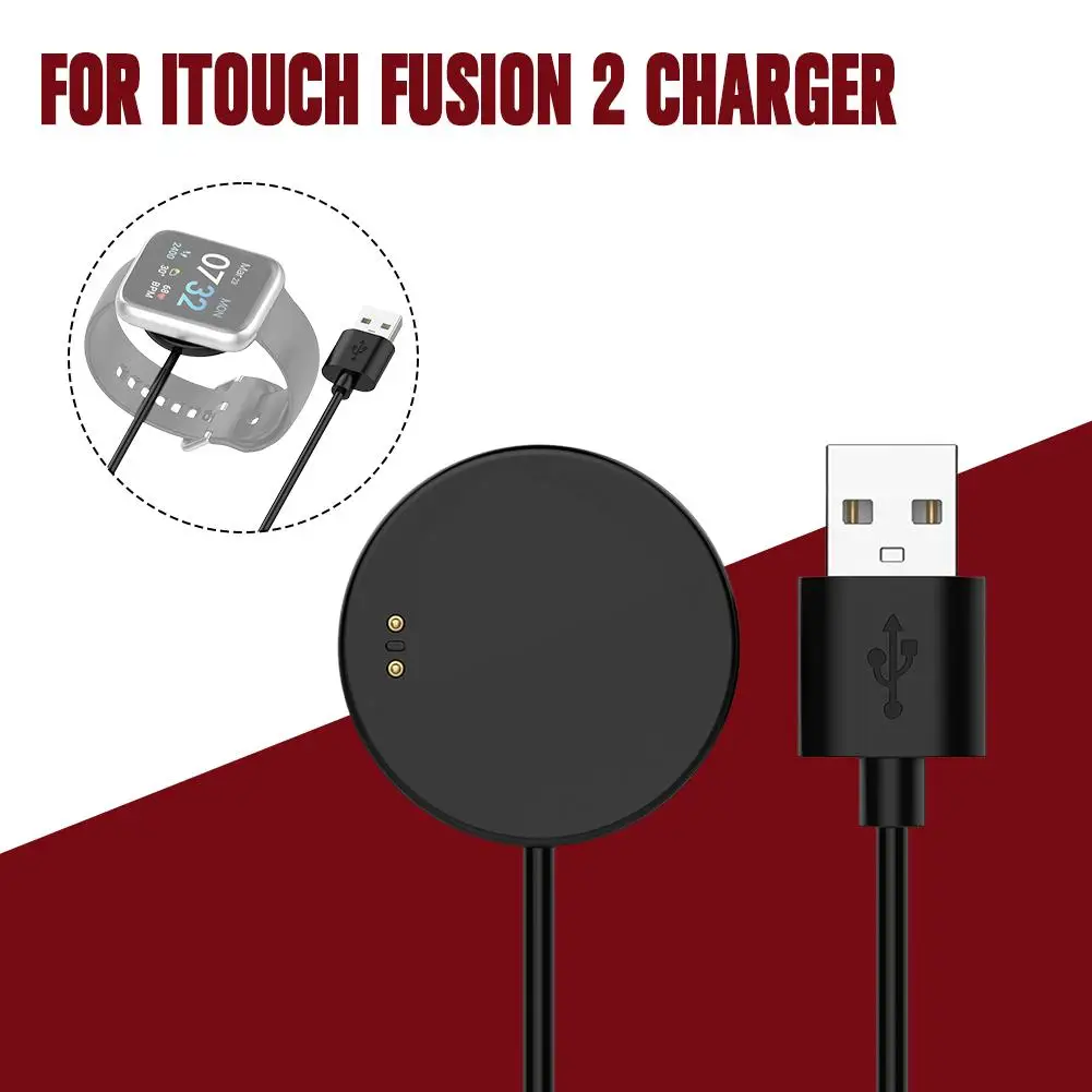 

USB Charger Cable For iTouch Fusion 2 Smartwatch Replacement Charging Base Station Magnet Cord 100cm R8X6