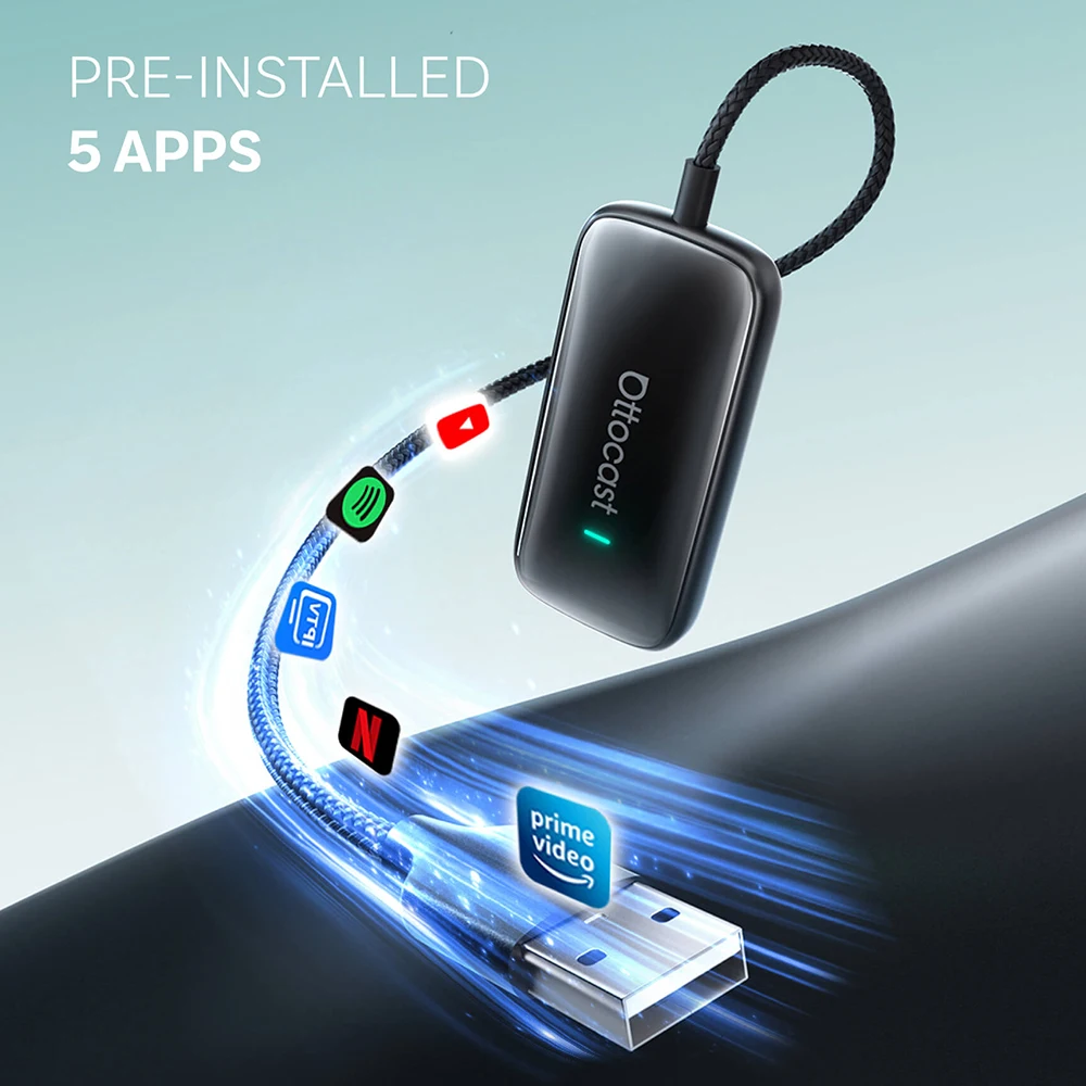 Ottocast Play2Video Ultra Wireless CarPlay/Android Auto Aibox USB