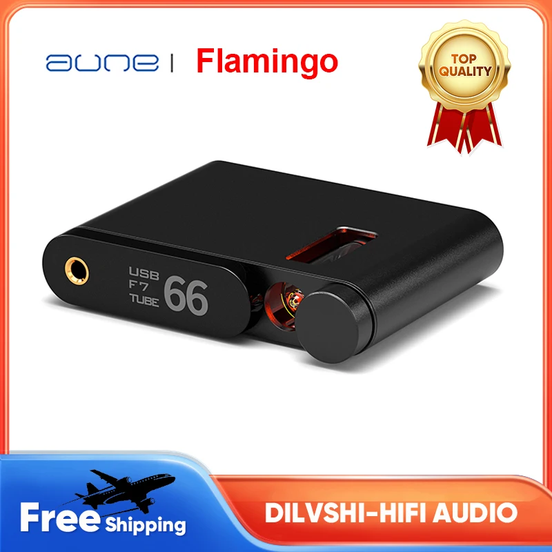 AUNE Flamingo Tube DAC Headphone Amplifier 5th Gen Tube DAC Bluetooth5.1 USB DSD512 Dop128 HiFi Lossless Digital Audio Decoder