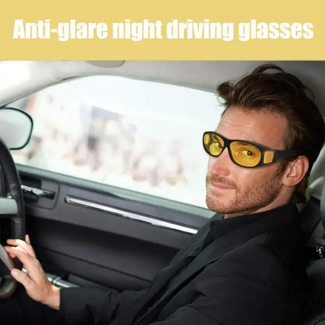 Yellow Lens Polarized Anti Glare Night Driving Glasses Blue Light