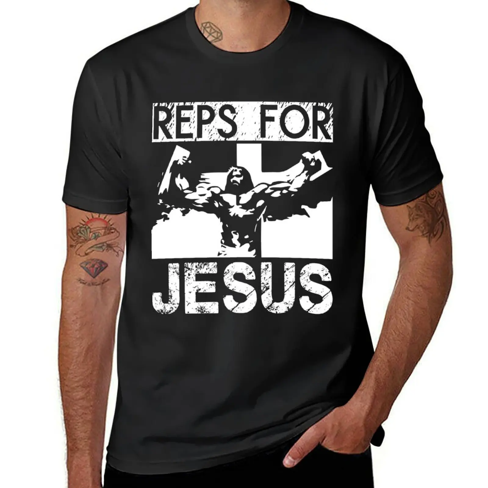 

Reps For Jesus T-shirt summer tops vintage clothes anime funnys men clothings