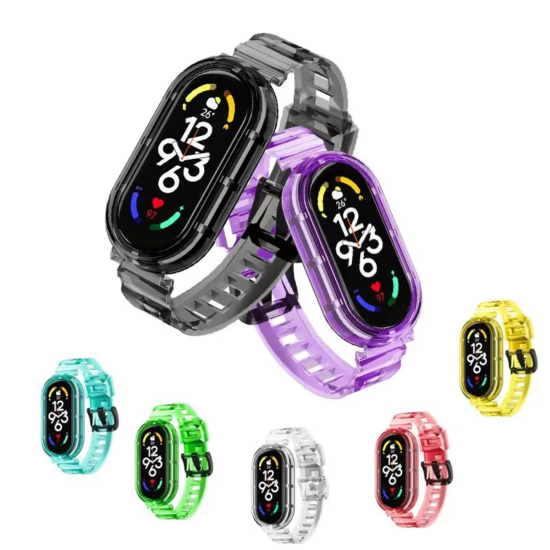 Clear TPU Strap for Mi Band - Sweatproof Soft Sport Wristband Accessories