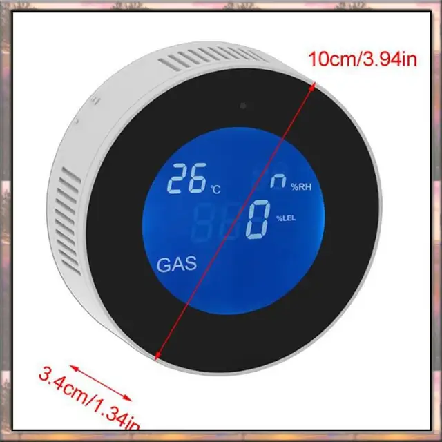 BAAZ HOT Wifi Gas Leak Detector Combustible Gas Alarm With Temperature Function With LCD Display With Tuya App EU Plug 6