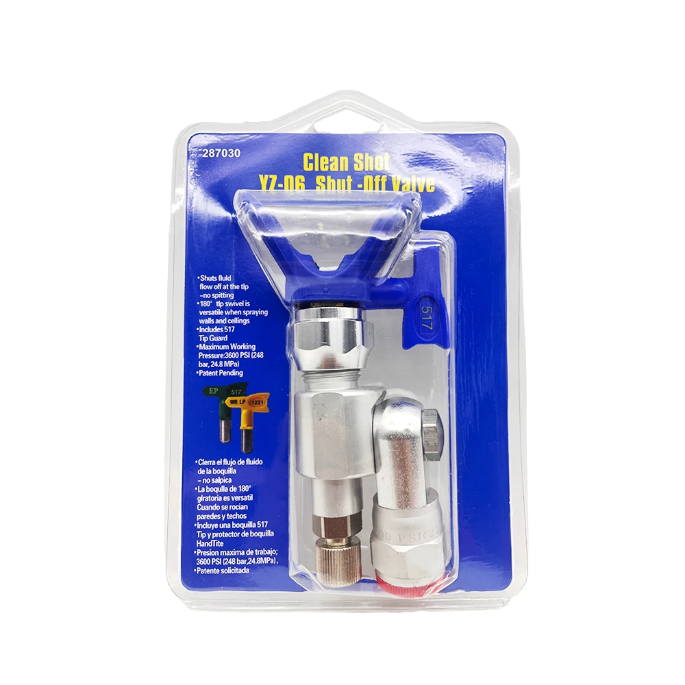 

Yanfeng 287030 CleanShot Valve Set With Tip Shut-off Value Airless Spray Adapter Joint For High Pressure Spray Gun