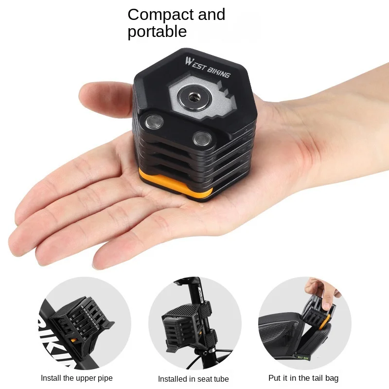 Foldable Bike Lock MTB Road Bicycle Hamburg Lock High Security Anti-Theft Scooter Electric E-Bike Cycling Chain