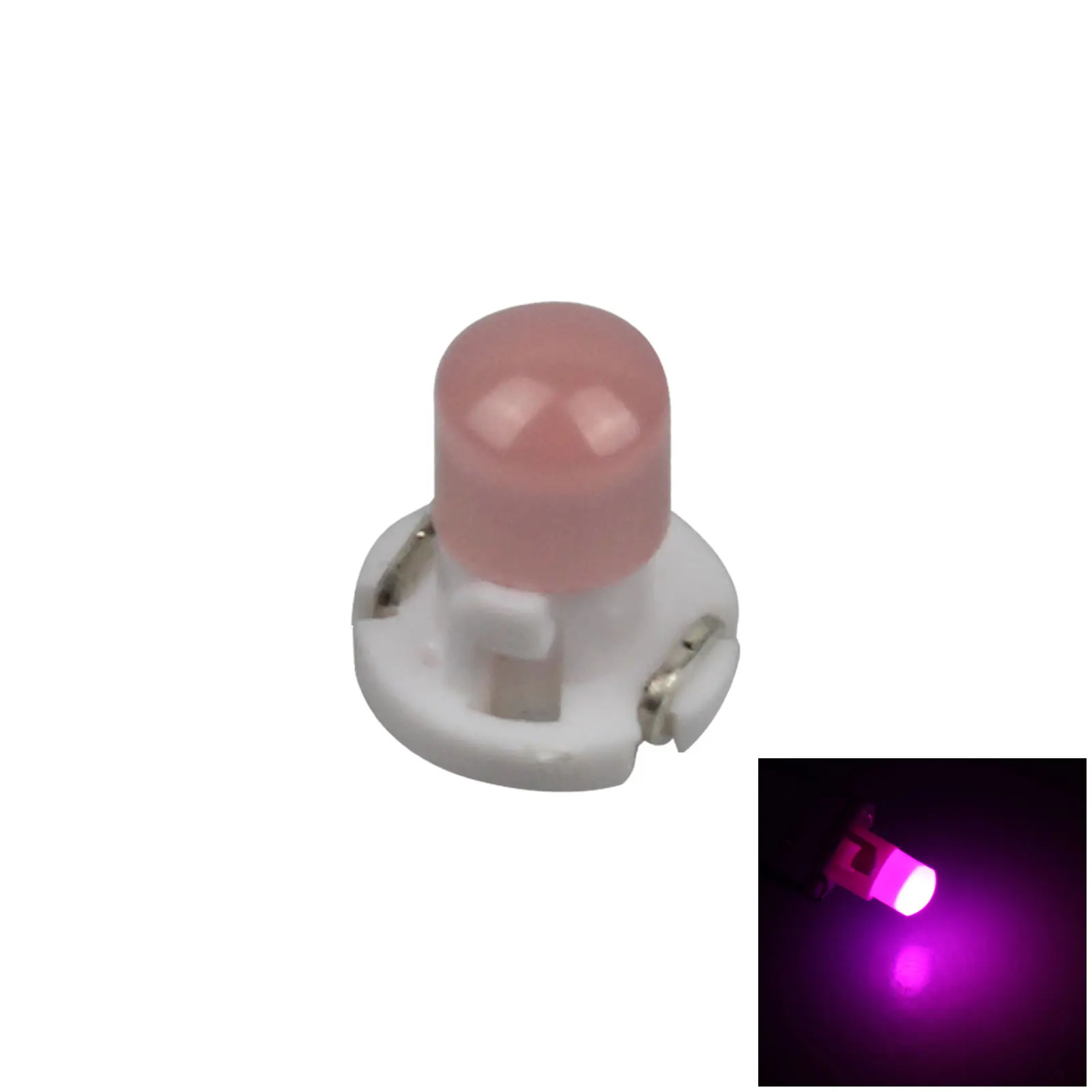 1X Pink Rv T3 Blub Neo Dash Twist Socket Hvac Control Lamp 1 Led Muslimyz2958