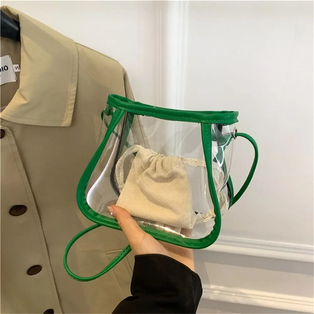 Transparente Umhängetasche täglich kleine Süßigkeiten Farbe klar Gelee Tasche PVC Umhängetasche Frauen Mädchen – Detail 10