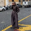 KONDALA Casual Chic Wide Leg Pants Women Office Lady Pockets Pleated Long Trousers Fashion 2026 Spring Summer Streetwear Pants
