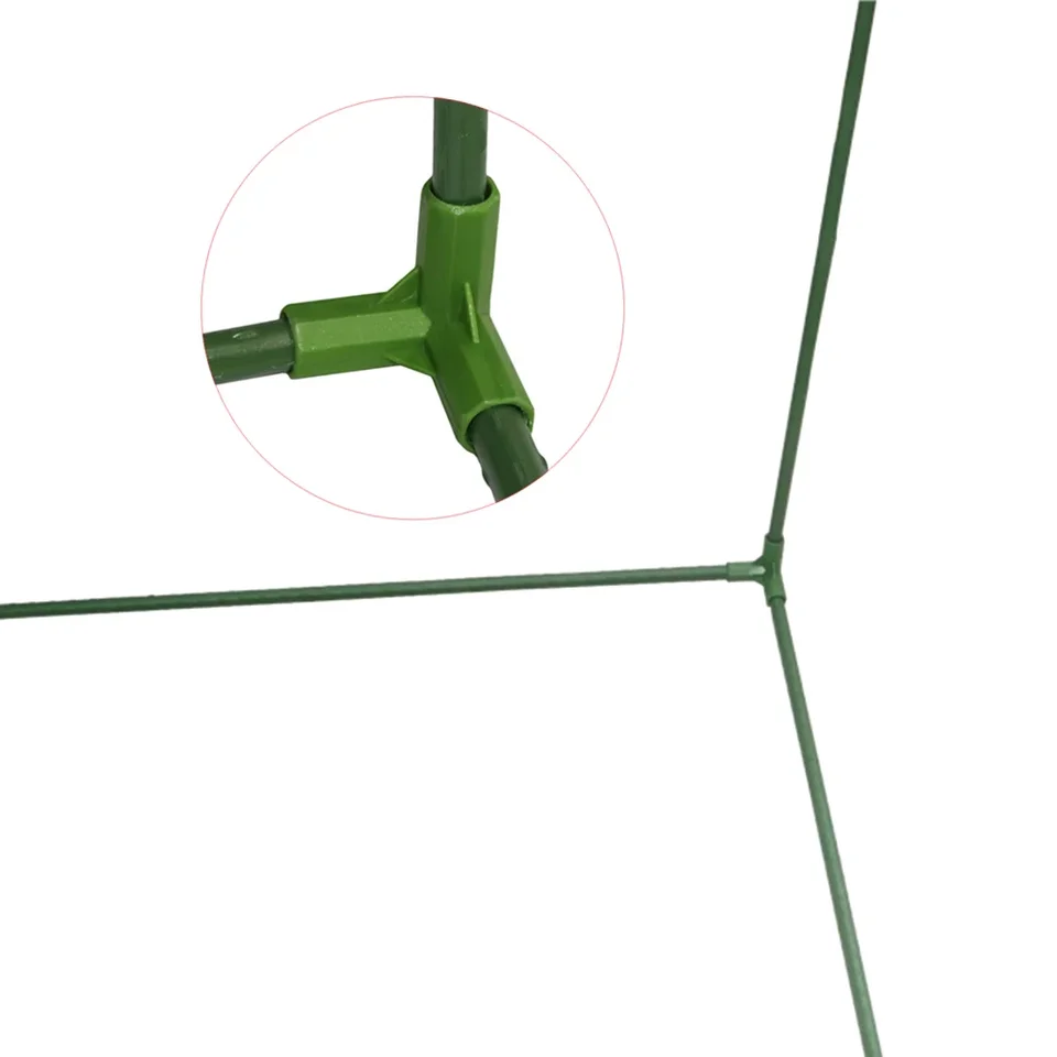 Otzoan, 10 connettori per telaio per serra, 16 mm, struttura da giardino, supporta gabbie, gabbie, cornici, recinzioni, connettori per edifici (angolo verde a 5 vie