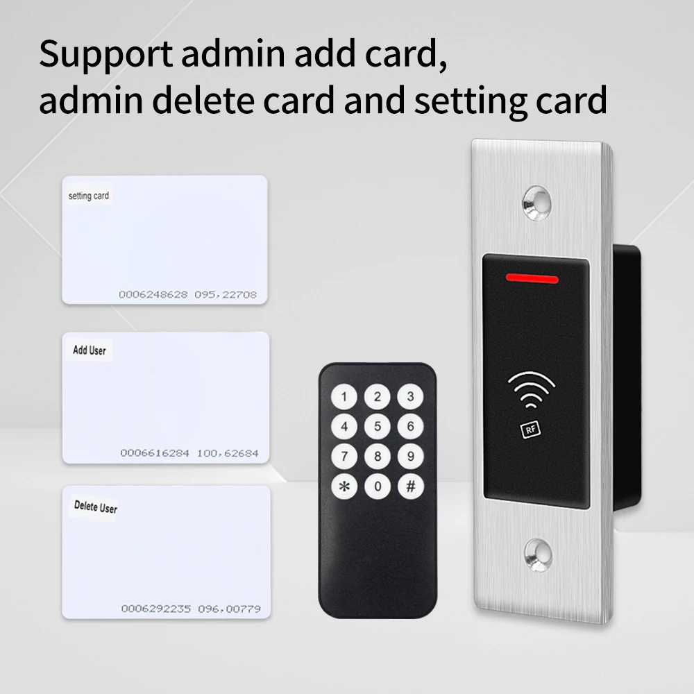 Embedded Design Mounted IP66 Outdoor Standalone Door Locks Fingerprint Access Control System,Biometric Fingerprint Card Readers