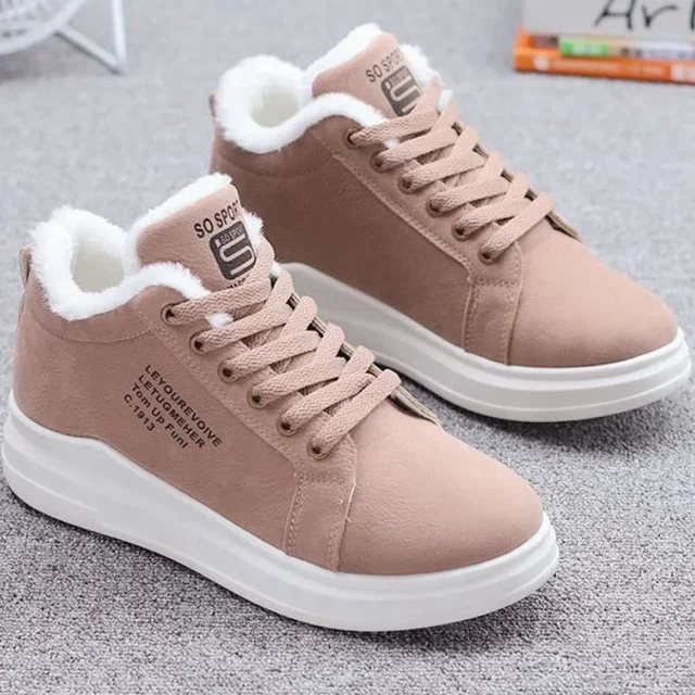 New Snow Boots Winter Outdoor Women Shoes Warm Fur Plush Lady Casual Shoes Lace Up Fashion Sneakers Platform Snow Boots 6