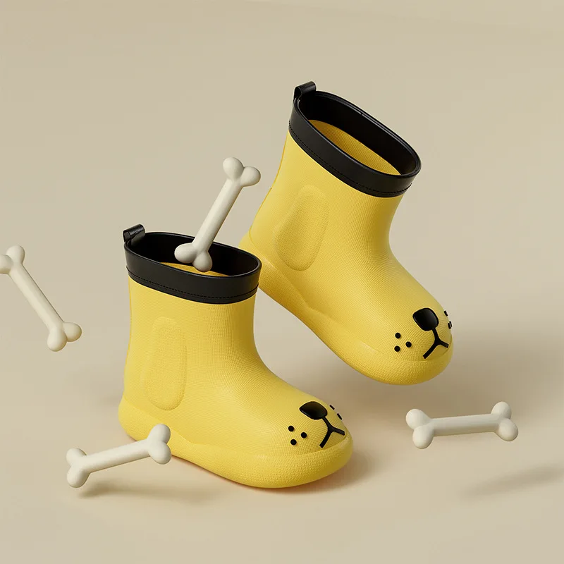 Cheerful Mario Kids Rain Boots Shoes Cute Cartoon  Baby Boys Girls Waterproof Rain Boots Non-Slip Shoes