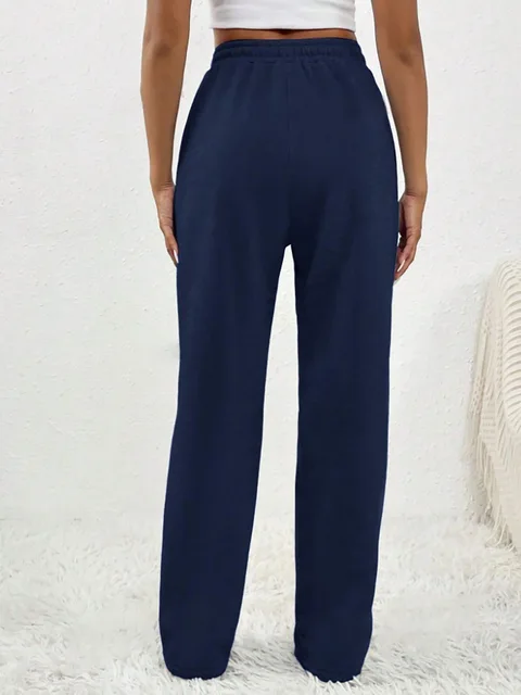 Pantalon Jogging Femme - à Jambes Larges Pour Femmes Leggings Navy