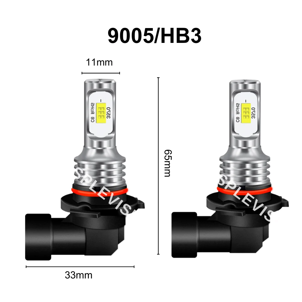 1 Pair Automobile LED Headlight 9005/HB3 High Beam Bulbs Xenon White For Kia Sportage IV 2015 2016 2017 2018 2019 2020 2021 2022