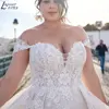 LAYOUT NICEB Off Shoulder Appliques Sweetheart Bride Dress Short Sleeves Backless Wedding Gowns Custom Made robes de mariée 2024 3
