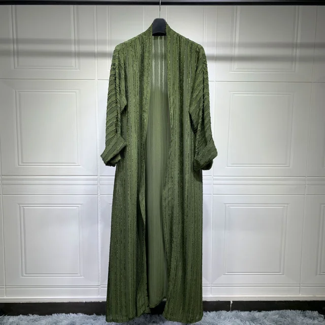 Abaya-Robe de Prière Rouge pour Femme Musulmane, Manches sulf, Kimono Ouvert, Kebaya, Dubaï, Vêtements de Luxe, 2024