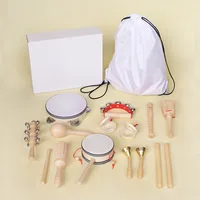 Orff Wooden Instrument Set for Children's Percussion Instrument Kindergarten Baby Music Early Learning Education Teaching Aids 1