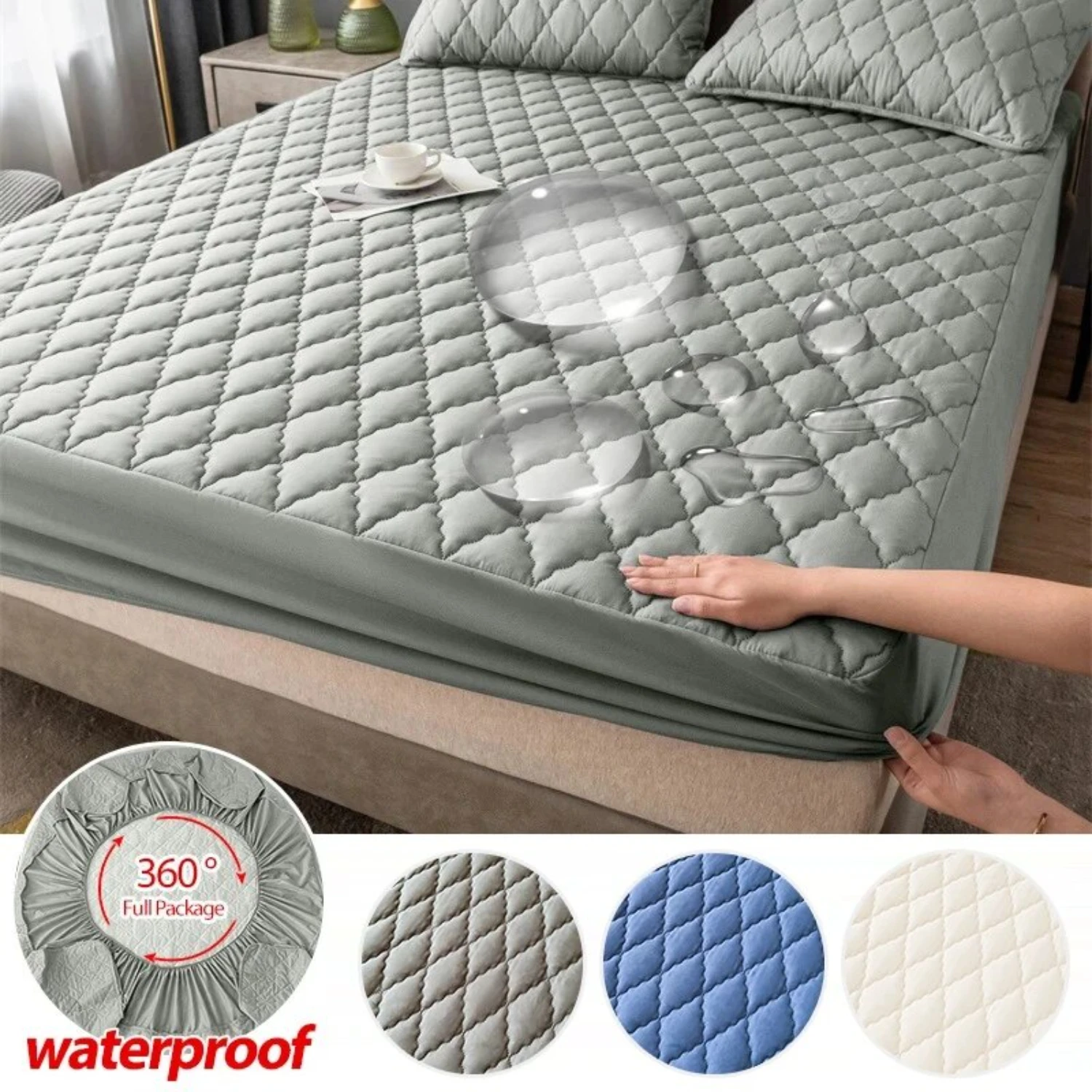 Single Soft, Comfortable, and Waterproof Wool and Cotton Clip Bedspread Sheet-Skin Friendly Piece for Adults, Children, Pe