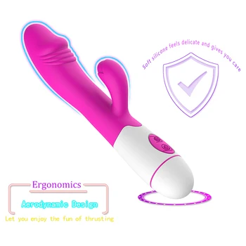 USB Vibrator 30 Speed G Spot AV Vibration Silicone Waterproof Erotic Sex Toy for Female Masturbation Adult Products orgasm 2