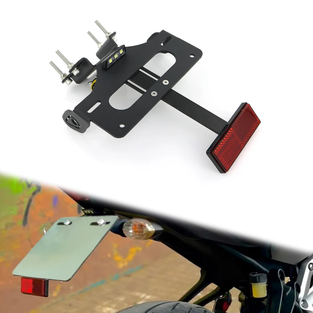 Number License Plate Holder Frame Rear Tail Tidy Fender Eliminator kit For Yamaha FZ-07 / MT-07 2014-MT07 R7