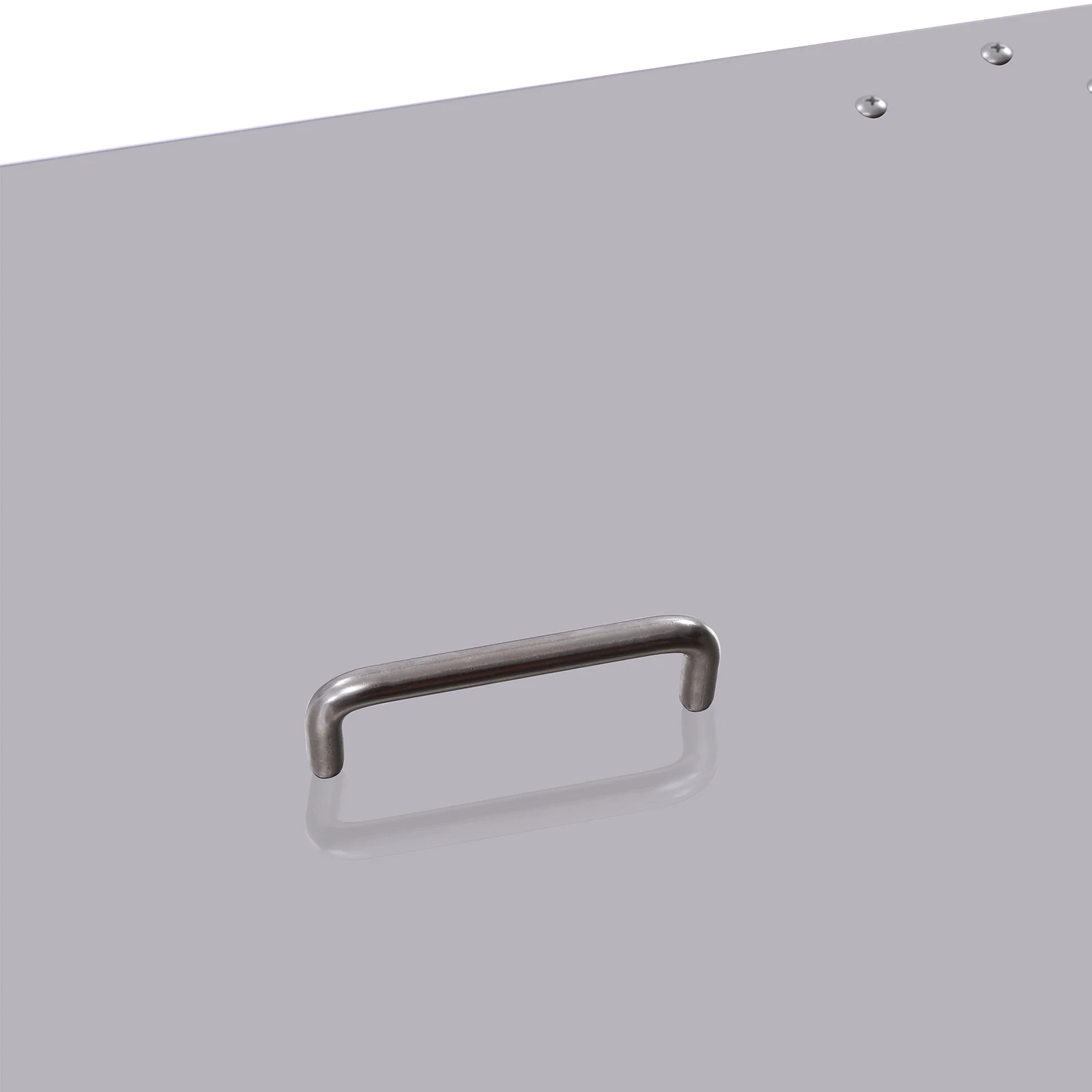 Feuerstellen-Hitzeschutz 25x25x12 Zoll, Edelstahl-Hitzeschutzschild mit klappbaren Beinen & Griff für den Außenbereich, Silber – Detail 11