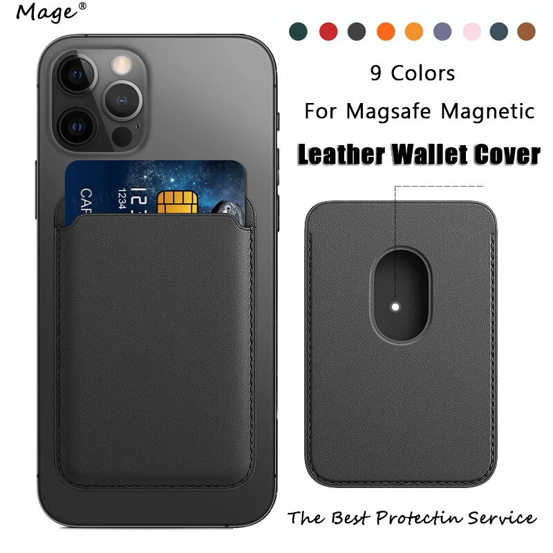 Magsafe Magnetic Card Holder Case For iPhone 13 Pro Max 12 11 Mini Leather Wallet Cover X Xs Xr 12Pro Card phone Bag Adsorption magsafe charger wireless