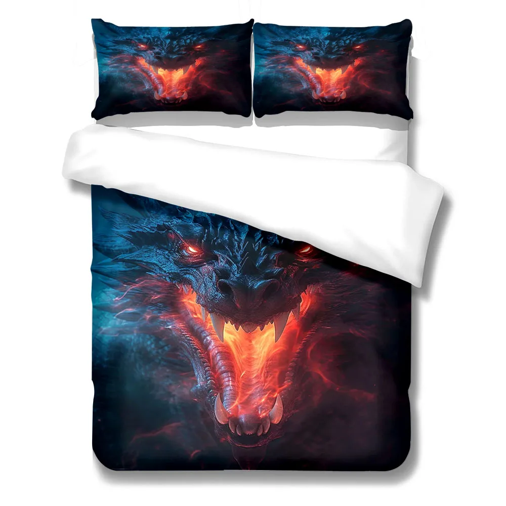 Set Copripiumino Yoshi Dragon Usa King Queen Completo Di Biancheria Da Letto Matrimoniale