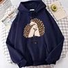 New Fall Winter Hoodie Unisex Harajuku Ulzzang Kawaii Funny Hedgehog Graphic Sweatshirt Hoodie 5